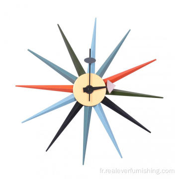 Réplique de l&#39;horloge murale George Nelson sunburst